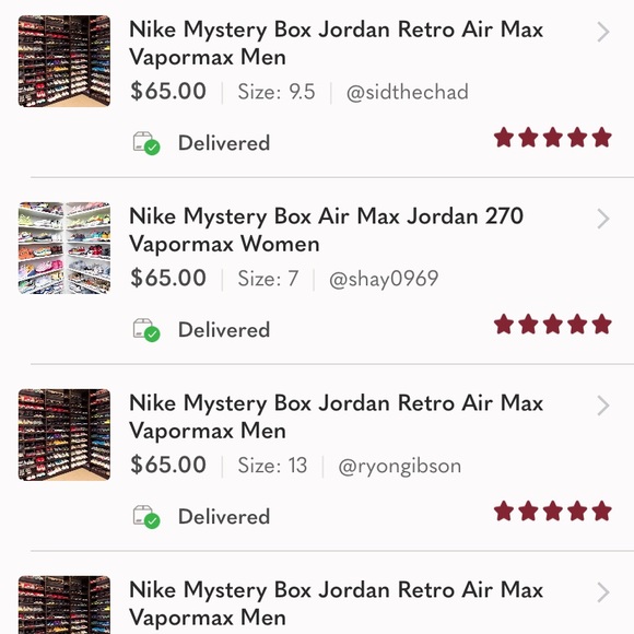 Nike Mystery Box Jordan Retro Air Max Vapormax Men - Picture 7 of 10